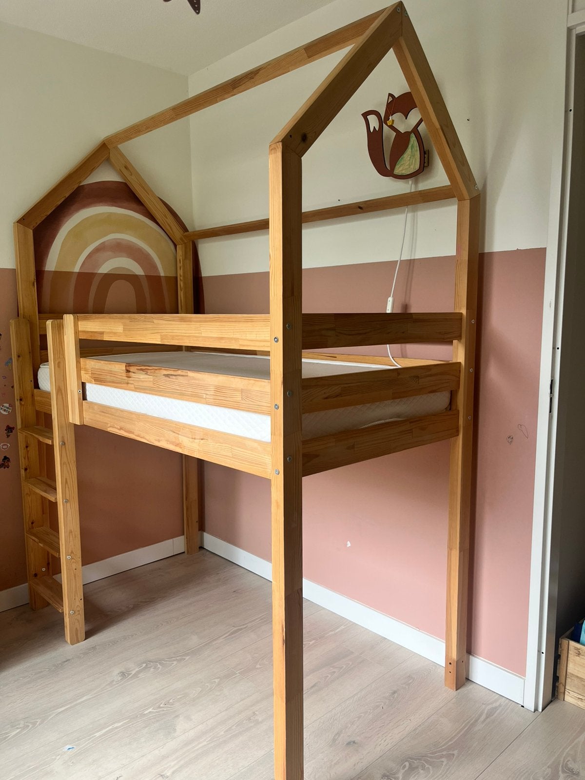 Halfhoogslaper Huisbed  Peuterbed 80x160 van Petit Puk, Ophalen, Gebruikt, Halfhoogslaper