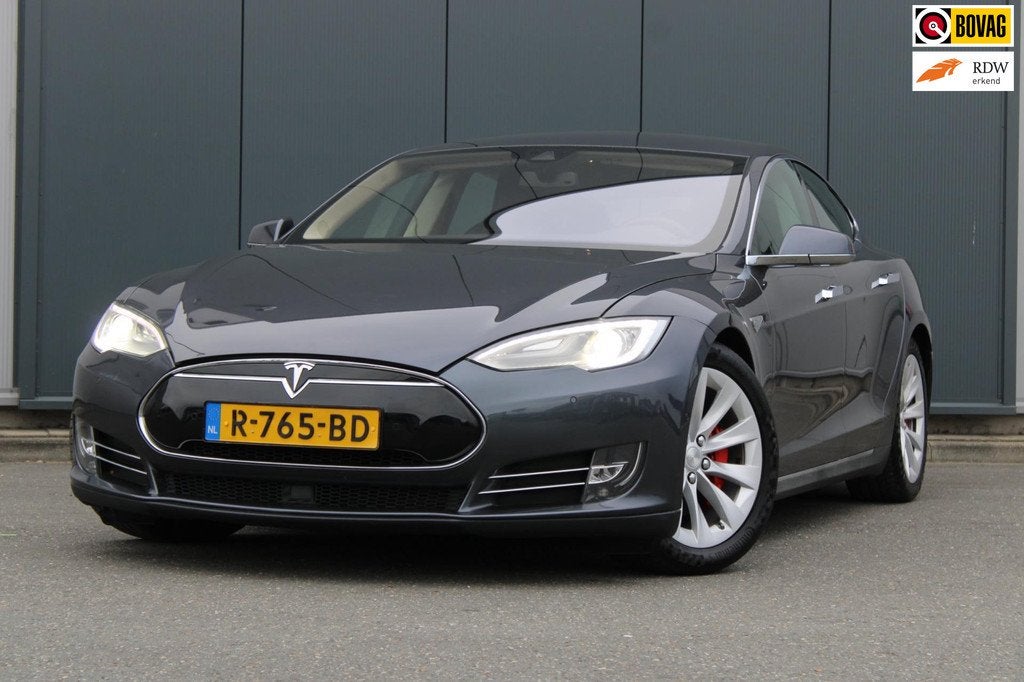 Tesla Model S 70D Base, 7-Zits, Leder, Nieuwe Remmen V+A, Le, Auto's, Tesla, Gebruikt, Zwart, Model S, 7 stoelen