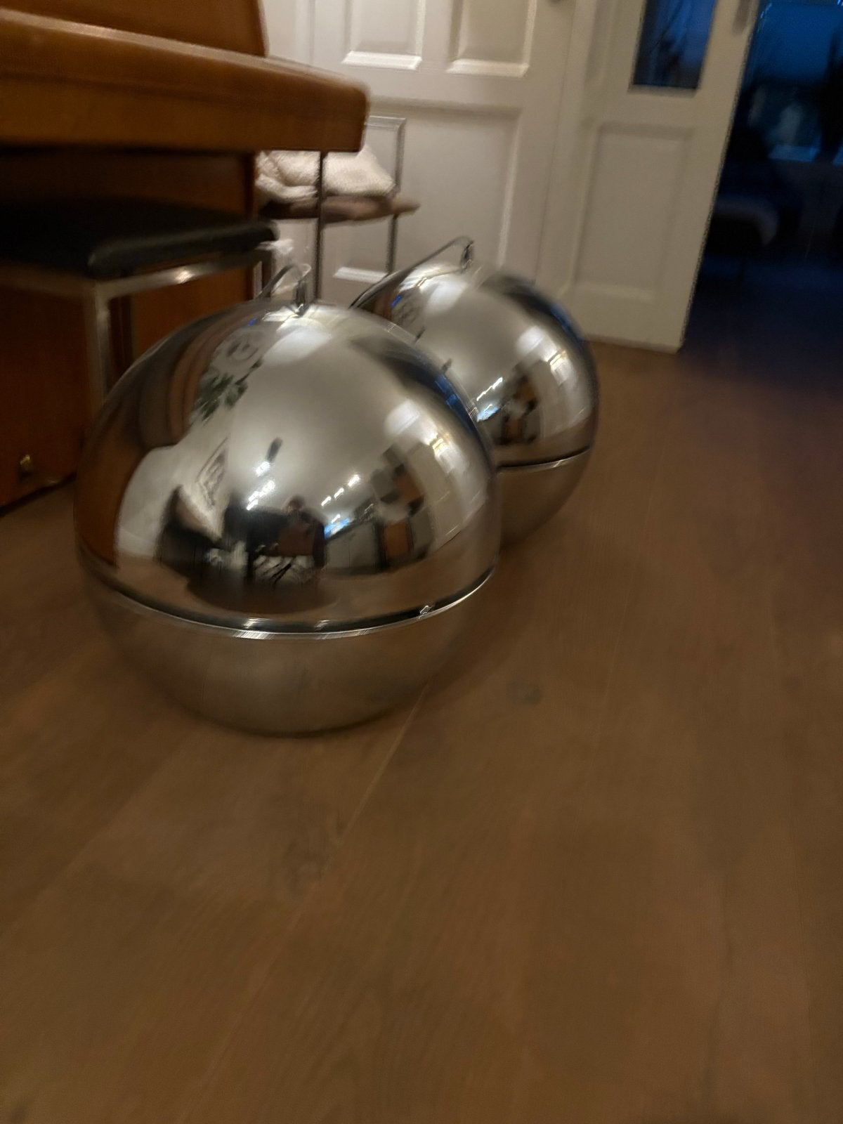 Gratis af te halen: 2 unieke eyecatcher lampen, Huis en Inrichting, Overige merken, Gebruikt, Zilver, Ophalen