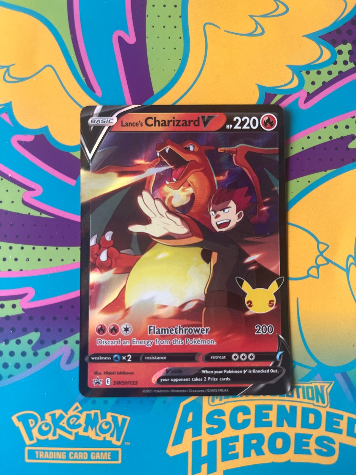 Lance's Charizard V SWSH133 - Pokémon, Verzenden, Zo goed als nieuw, Losse kaart
