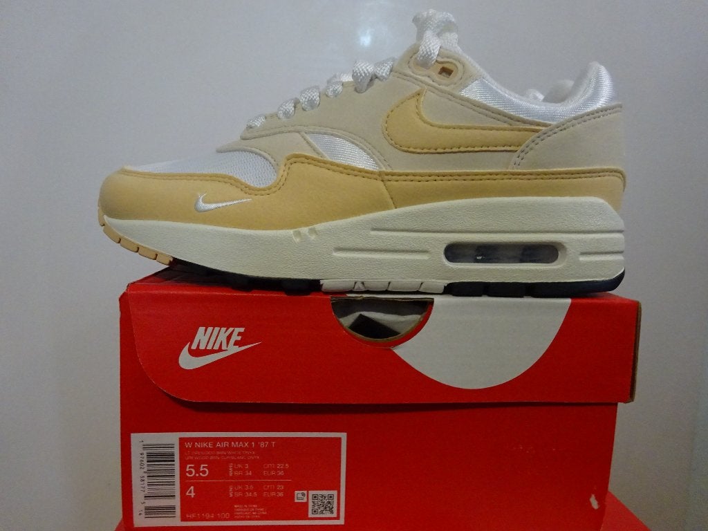 Nike Air Max 1 87 Light Orewood Brown Maat 36, Overige kleuren, Nike, Nieuw, Ophalen of Verzenden