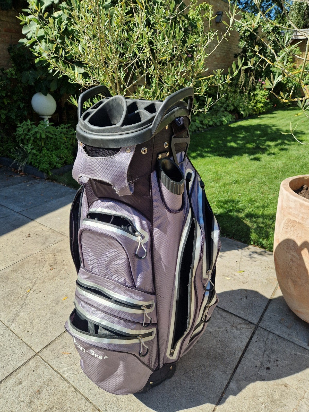 WPG Golfbag met aparte shafts en regenhoes, Ophalen, Zo goed als nieuw, Tas
