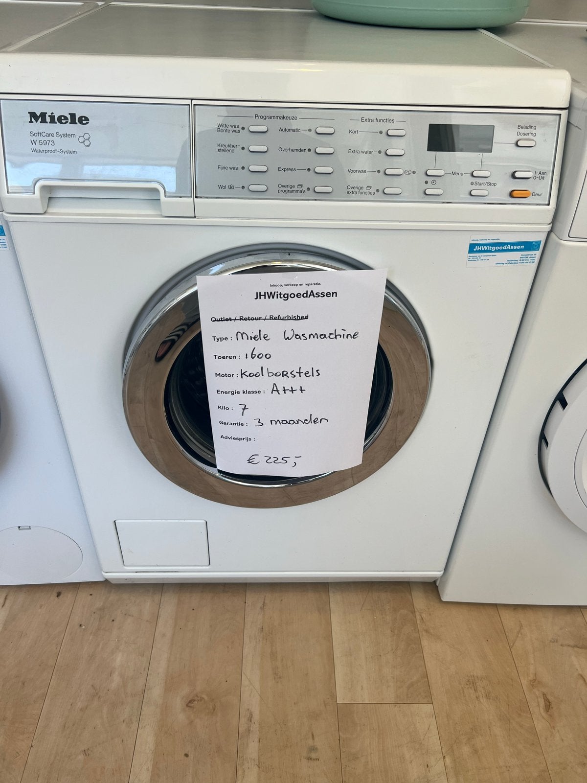 Miele Wasmachine W 5973 1600 toeren - 7 kg - A+++, 6 tot 8 kg, Gebruikt, Ophalen of Verzenden, 1600 toeren of meer