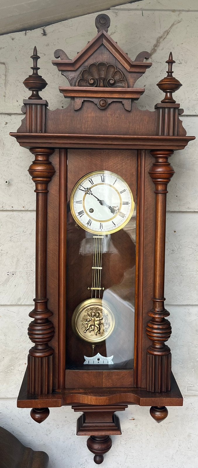 Grote Antieke Duitse Thomas Haller regulateur eind 1800, Ophalen