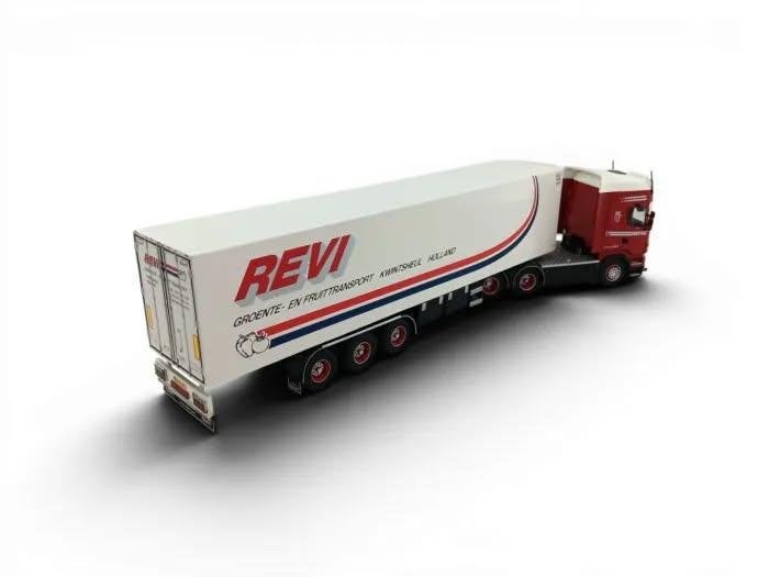 TEKNO SCANIA R SERIE TOPLINE 6X2 MET AS KOELOPLEGGER REVI, Hobby en Vrije tijd, Modelauto's | 1:50, Ophalen of Verzenden, Nieuw