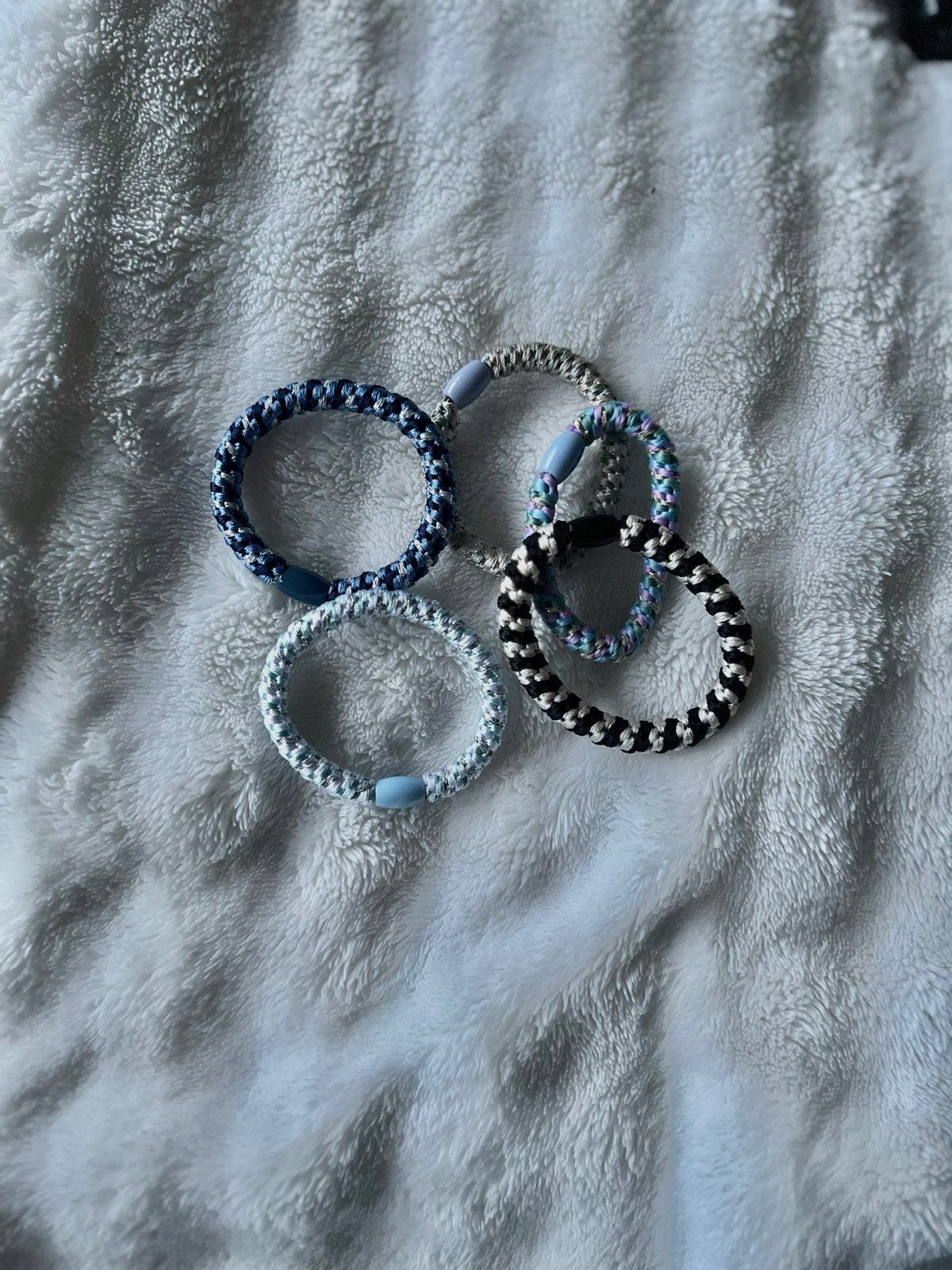 Set van 5 elastische haarelastiekjes, Ophalen, Zo goed als nieuw, Haarspeld