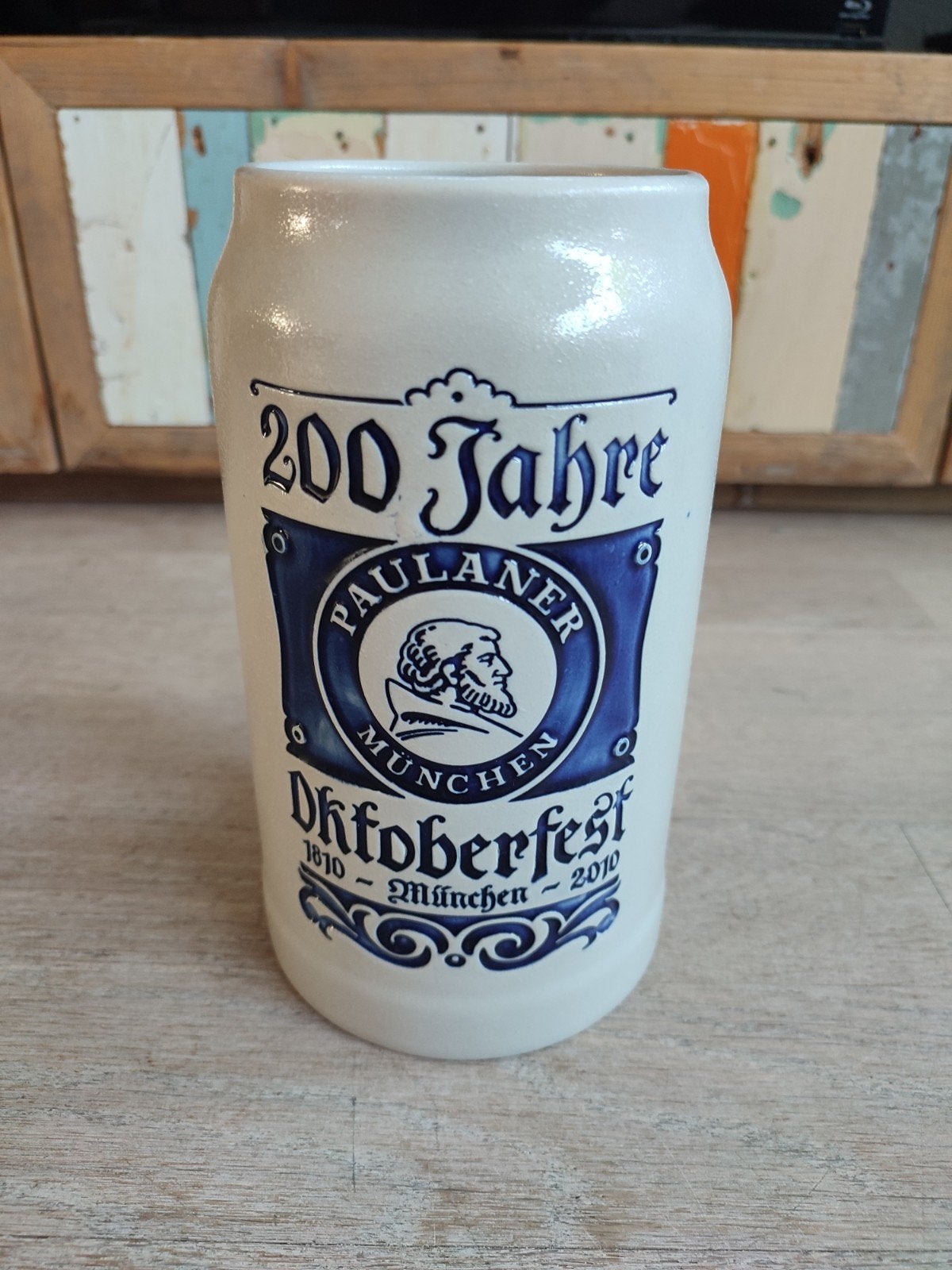 Masskrug / Bierpeul 1 Liter 200 Jahre Oktoberfest Paulaner, Ophalen, Zo goed als nieuw, Overige typen