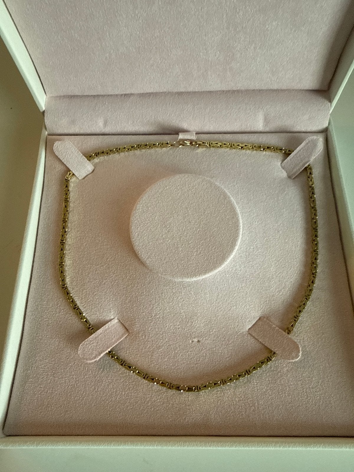 14 Karaat Gouden Koningsschakel Collier, Ophalen of Verzenden, Zo goed als nieuw, Goud, Goud