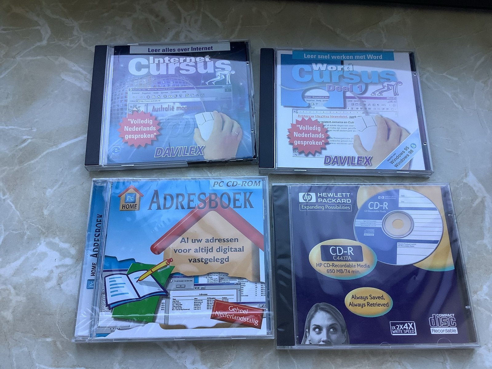 Vintage PC CD-ROM Software Bundel: Cursussen & Adresboek, Computers en Software, Ophalen of Verzenden, Gebruikt, Windows