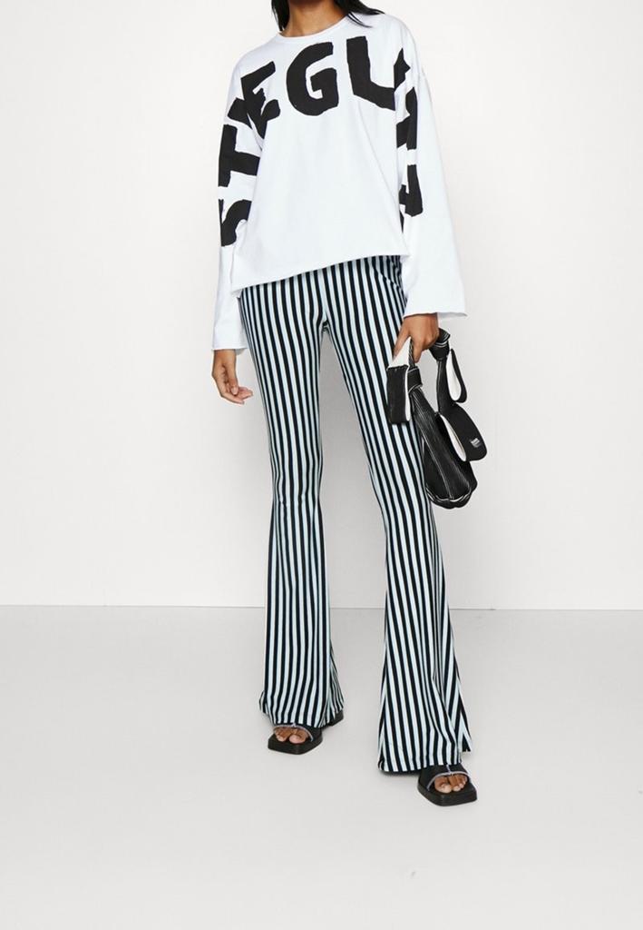 Stieglitz flared stripe pants nieuw, Zwart, Maat 42/44 (L), Nieuw, Stieglitz