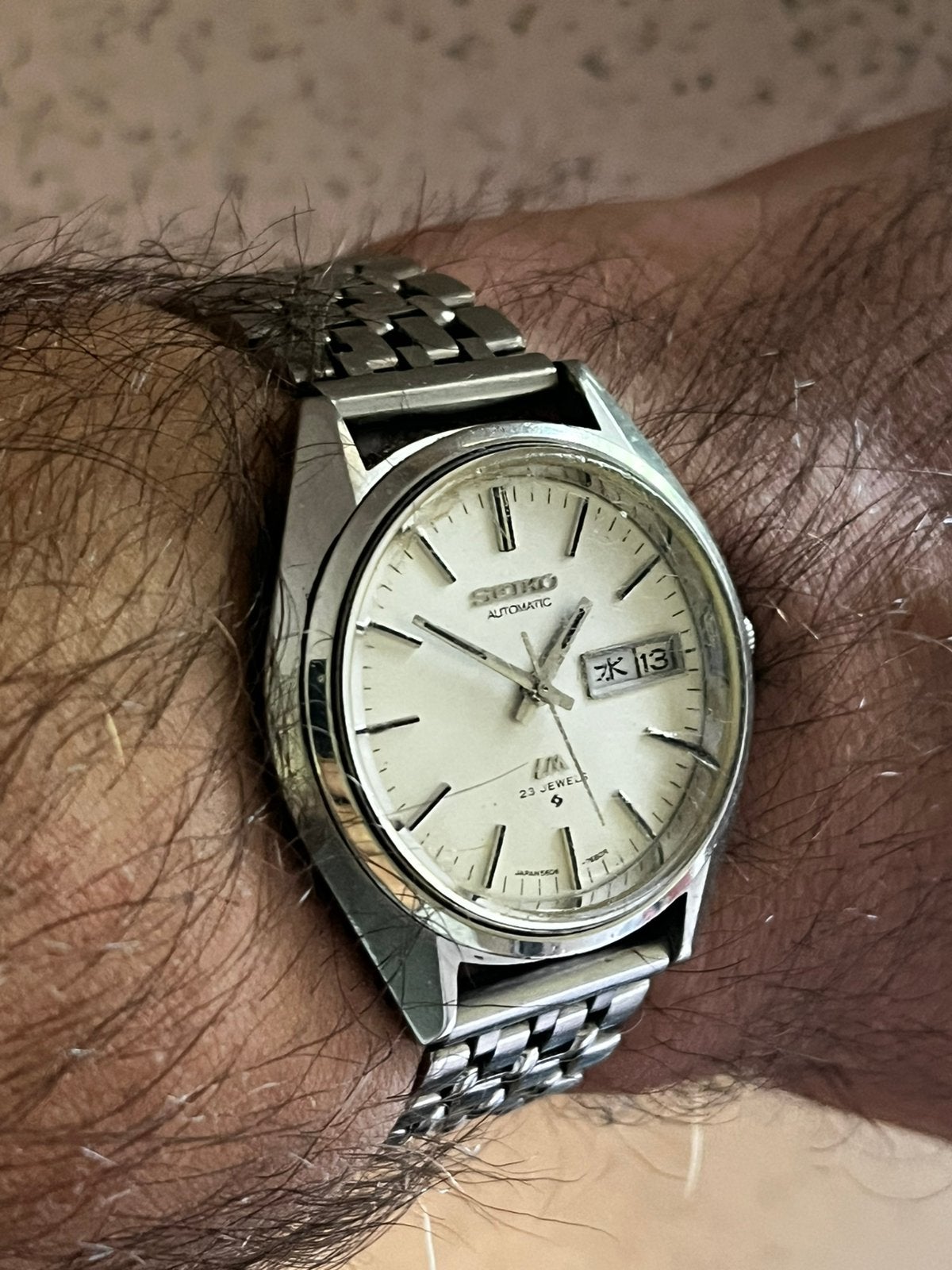Seiko Automatic Lord Matic 5606-7191 uit 1973, Sieraden, Tassen en Uiterlijk, Horloges | Heren, Ophalen, Seiko, Gebruikt, Staal