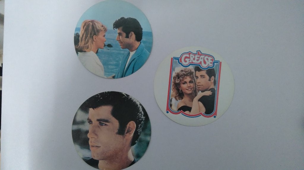 Grease John Travolta musical film stickers set, Verzenden, Zo goed als nieuw, Overige typen