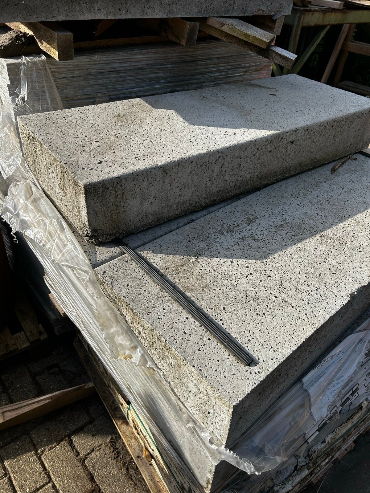 Schellevis traptreden beton grijs 100x35x15, Ophalen, Overige typen, Nieuw, Minder dan 5 m²