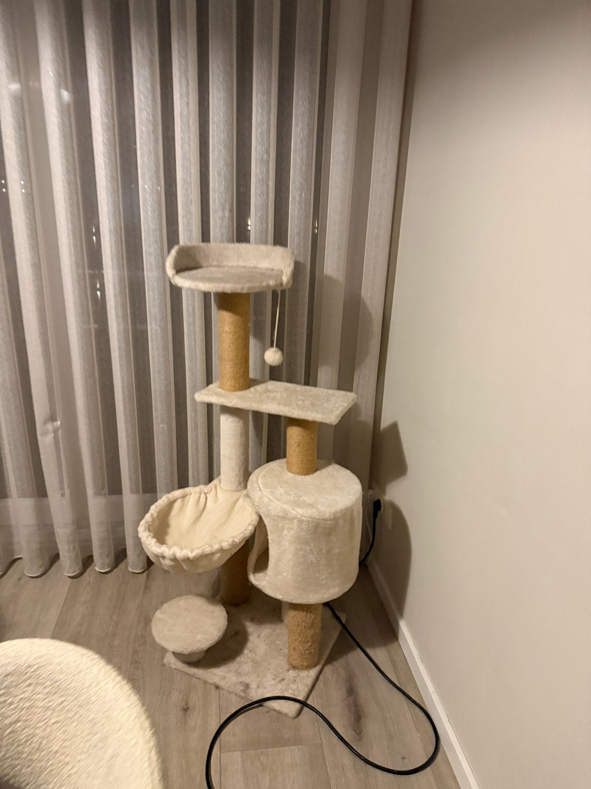Luxe Kattenboom / Krabpaal Beige, Dieren en Toebehoren, Ophalen of Verzenden, Krabpaal