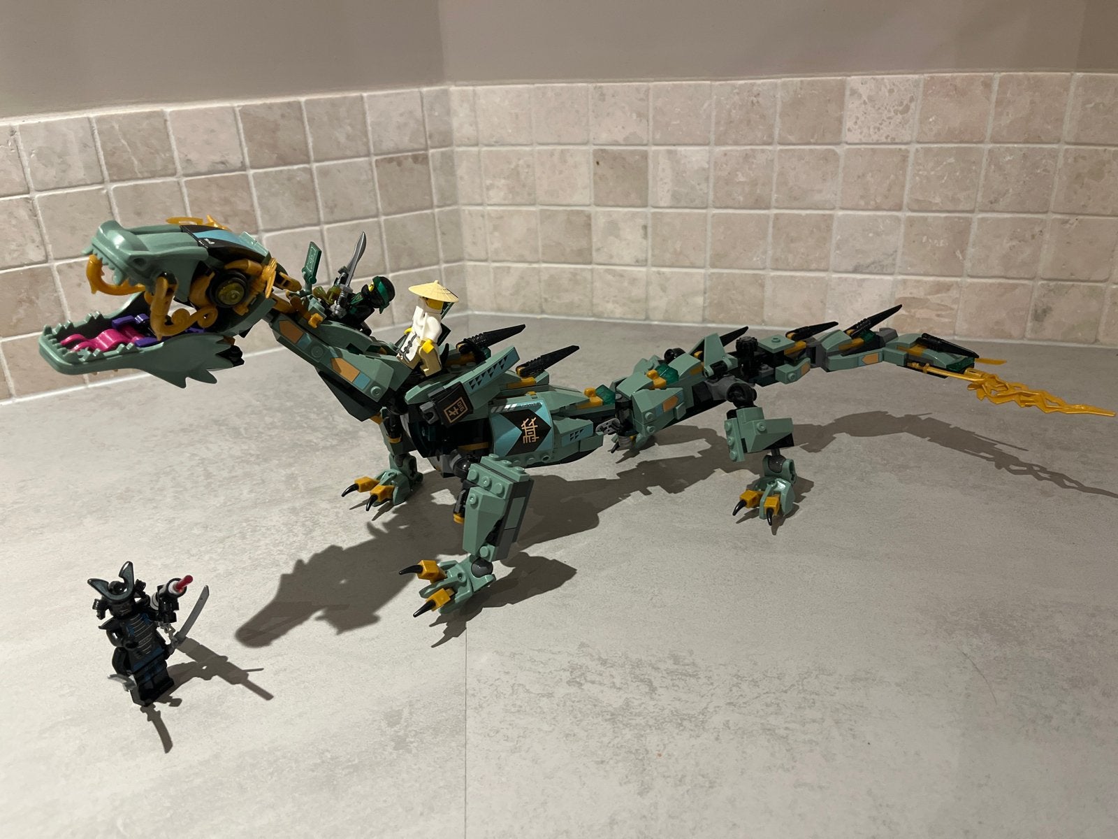 Lepin The New Ninjasaga Blocks 06051 Draak met figuren, Ophalen of Verzenden, Zo goed als nieuw, Overige merken