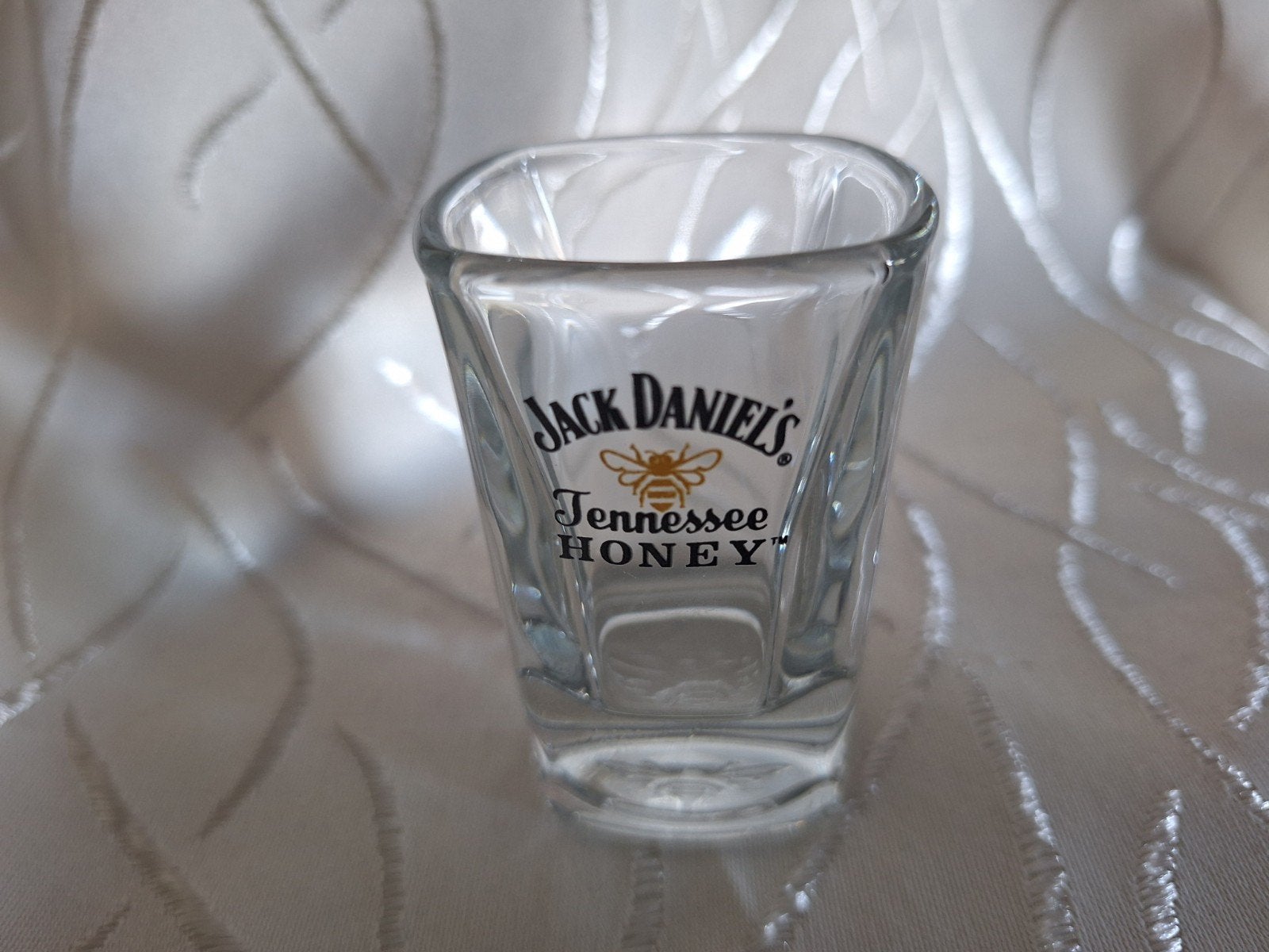 JACK DANIELS honey glaasje, Ophalen of Verzenden, Zo goed als nieuw, Borrel- of Shotglas