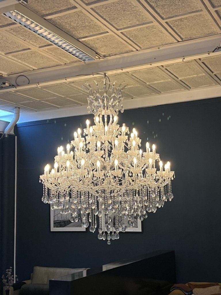 Mega kroonluchter H 210 B 170, Ophalen, Gebruikt, Glas, Kastenn.nl