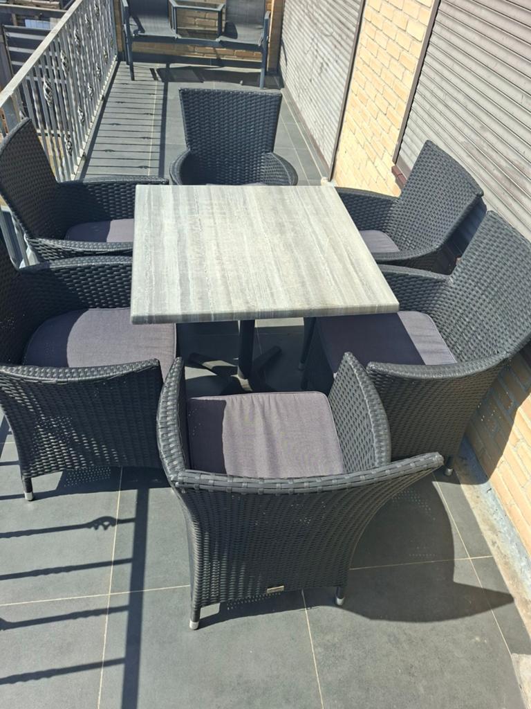 Tuinset incl Tafel en 2 Zitsbankje., Tuin en Terras, Ophalen, Gebruikt