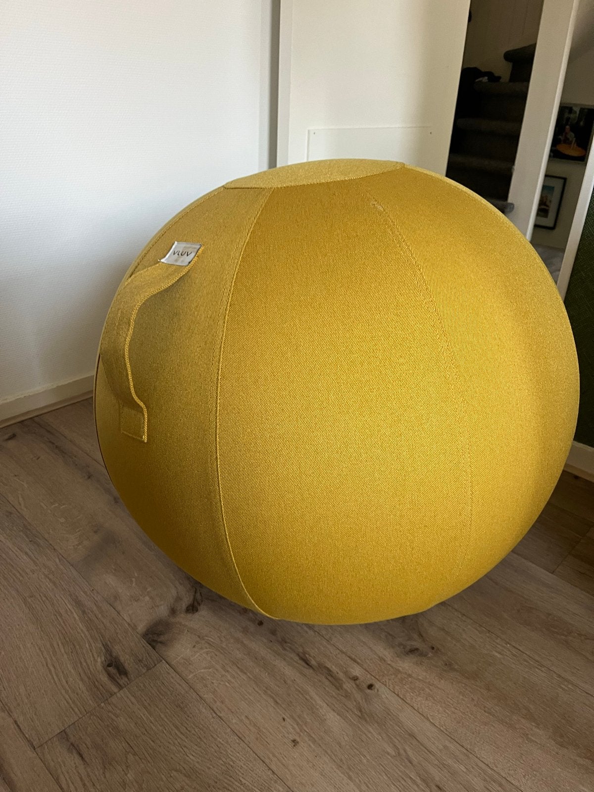 Vluv zitbal geel 60 cm met pompje en reserve stopjes, Ophalen of Verzenden, Zo goed als nieuw