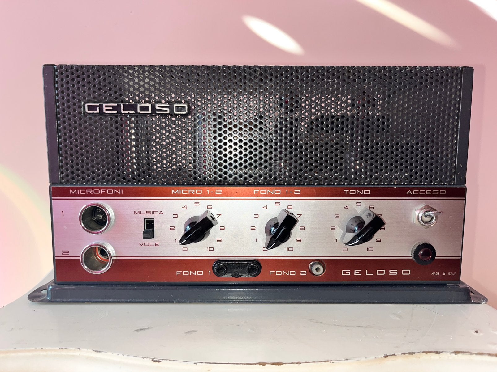 Vintage Geloso G.1/1020-A Buizenversterker - Voor Gitaar, Ophalen of Verzenden, Zo goed als nieuw, Minder dan 50 watt