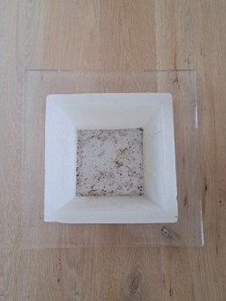 vaas, Gebruikt, Ophalen of Verzenden, Glas, Wit