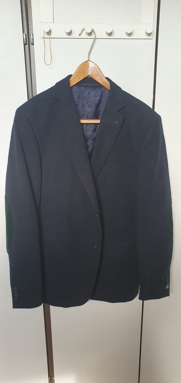 DUOMO men Colbert met elleboogstukken - Maat 52, Maat 52/54 (L), Blauw, Ophalen of Verzenden, Zo goed als nieuw