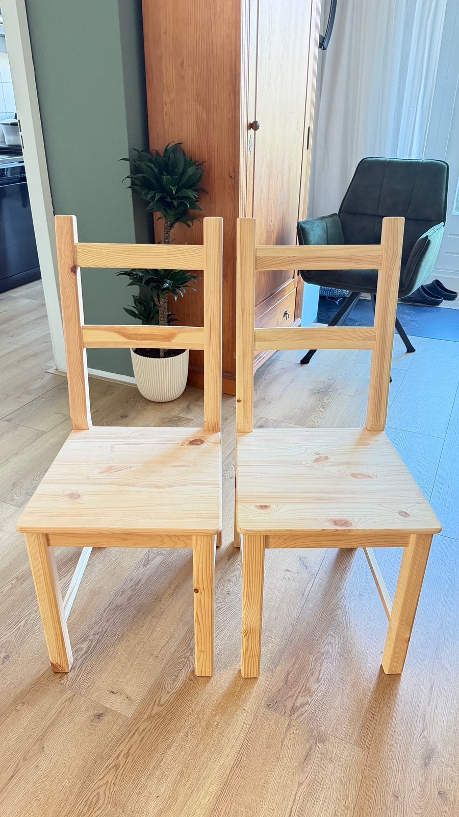 2x Ikea ivar stoelen, Ophalen, Zo goed als nieuw, Wit, Twee