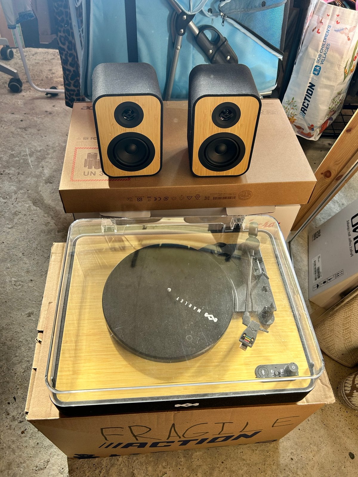 House of Marley Stir It Up Wireless Platenspeler met speaker, Ophalen of Verzenden, Zo goed als nieuw, Platenspeler, Overige merken