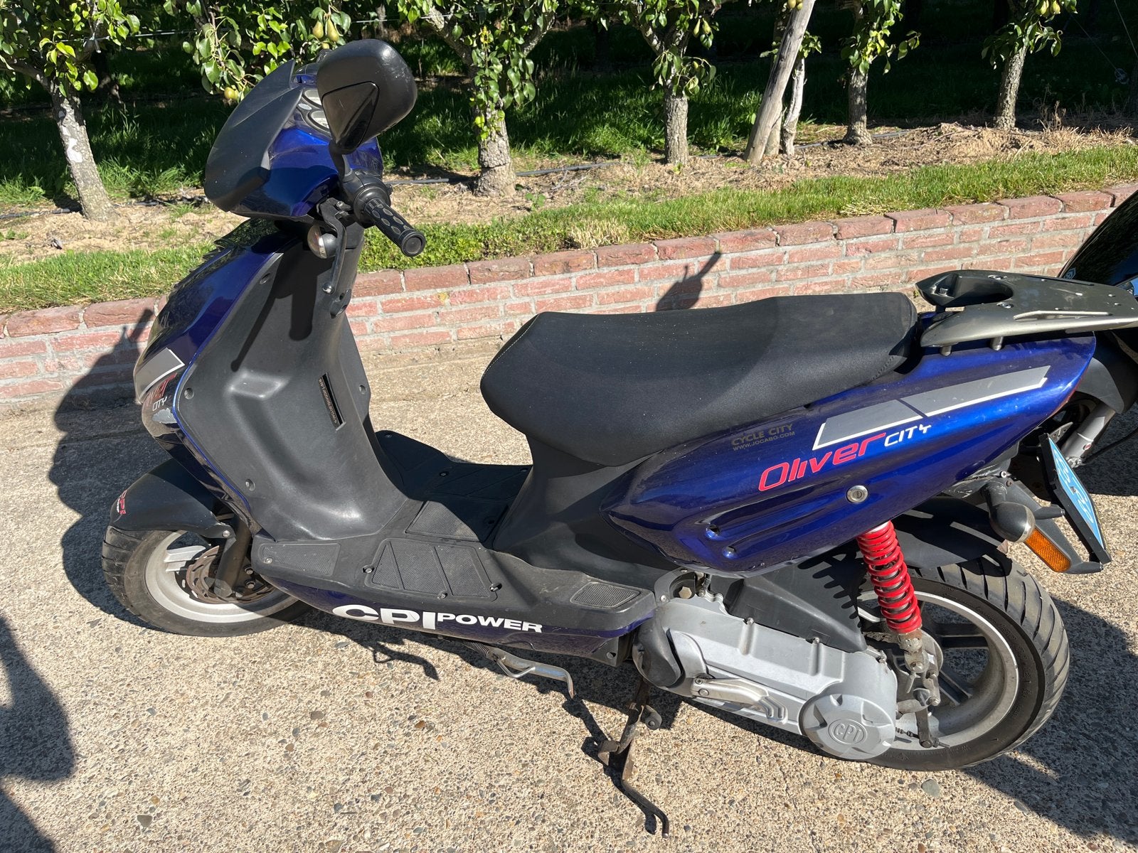 CPI Oliver City Scooter - Blauw, Fietsen en Brommers, Ophalen, Gebruikt, Maximaal 45 km/u, Benzine