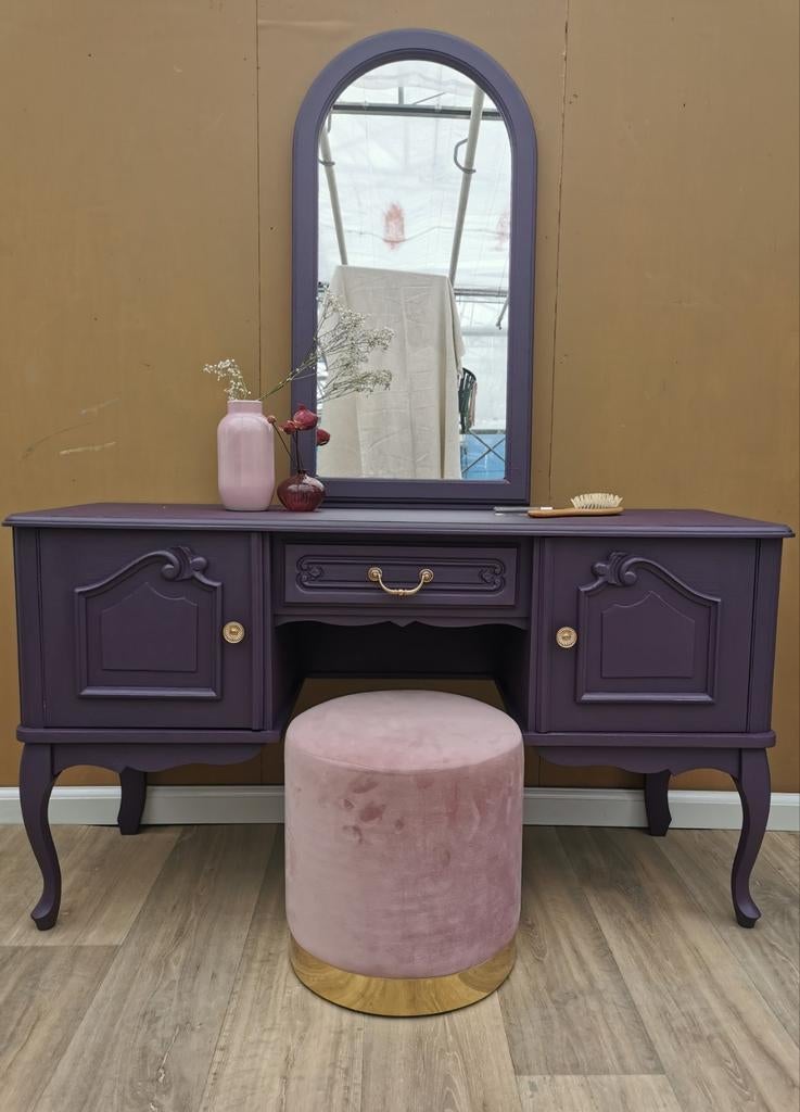 Kaptafel Velvet Plum, Ophalen, Gebruikt, 100 tot 150 cm, Voorhout