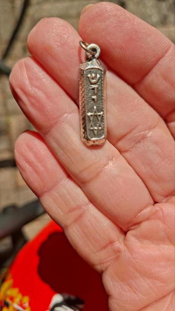 Zilveren Mezoeza Hanger met Davidster, Ophalen of Verzenden