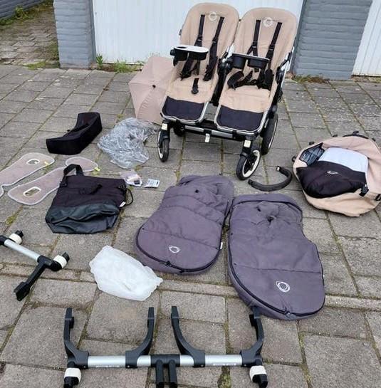 Bugaboo Donkey Duo/Twin complete set met veel extra's, Ophalen, Gebruikt, Duowagen, Bugaboo