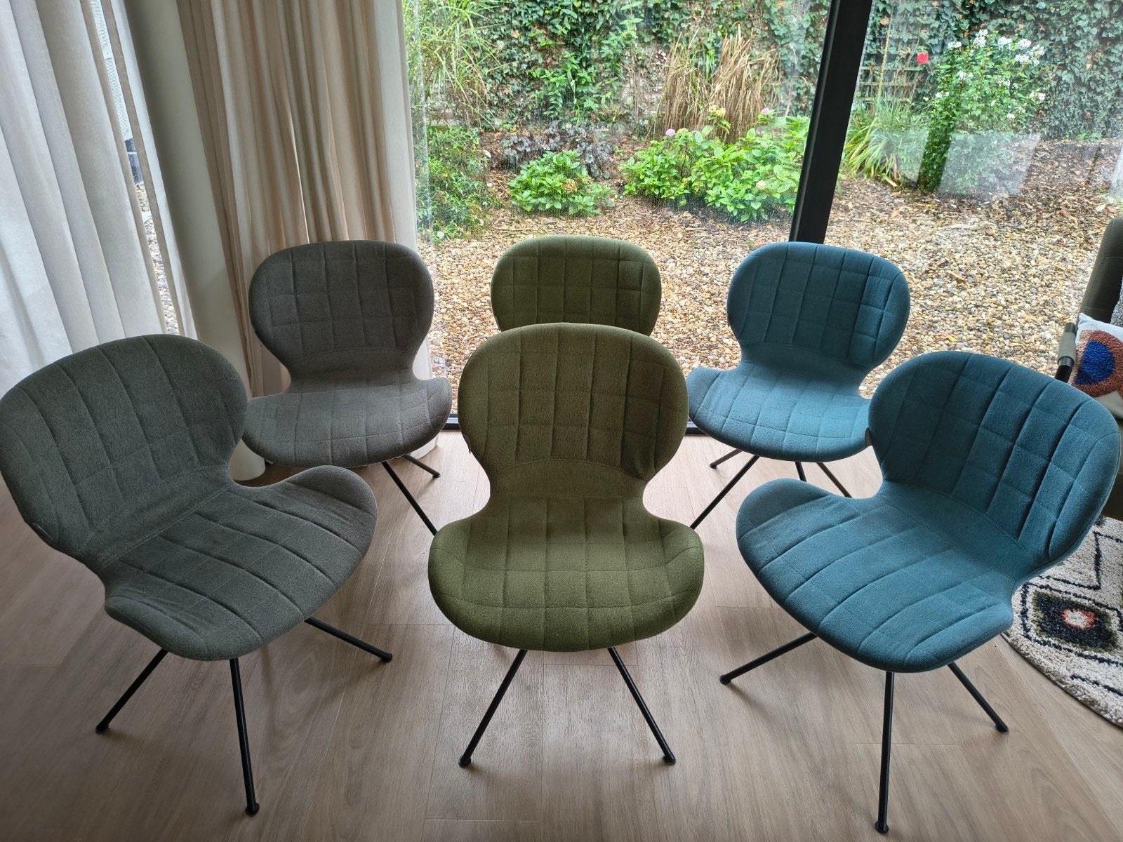 Set van 6 Zuiver OMG stoelen, Ophalen, Modern design, Gebruikt, Overige kleuren