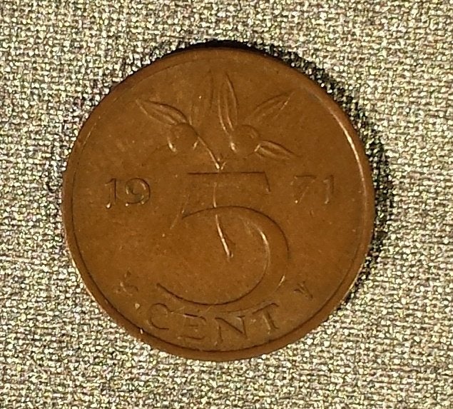 Munt:5 cent Nederland 1971 [3796]  [PoMuNe], Ophalen of Verzenden, Koningin Juliana, 5 cent, Losse munt