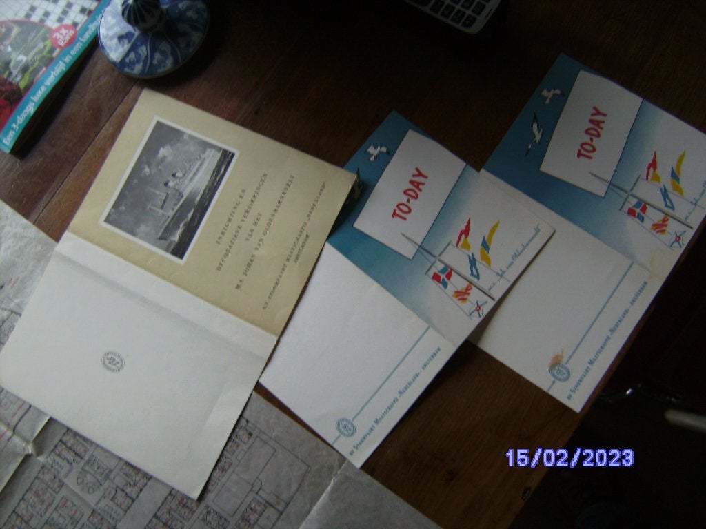 2 DOE kaart 15/16 mei 1959 To Day M S Joh v Oldenbarnevelt, Ophalen of Verzenden, Zo goed als nieuw, Kaart, Foto of Prent