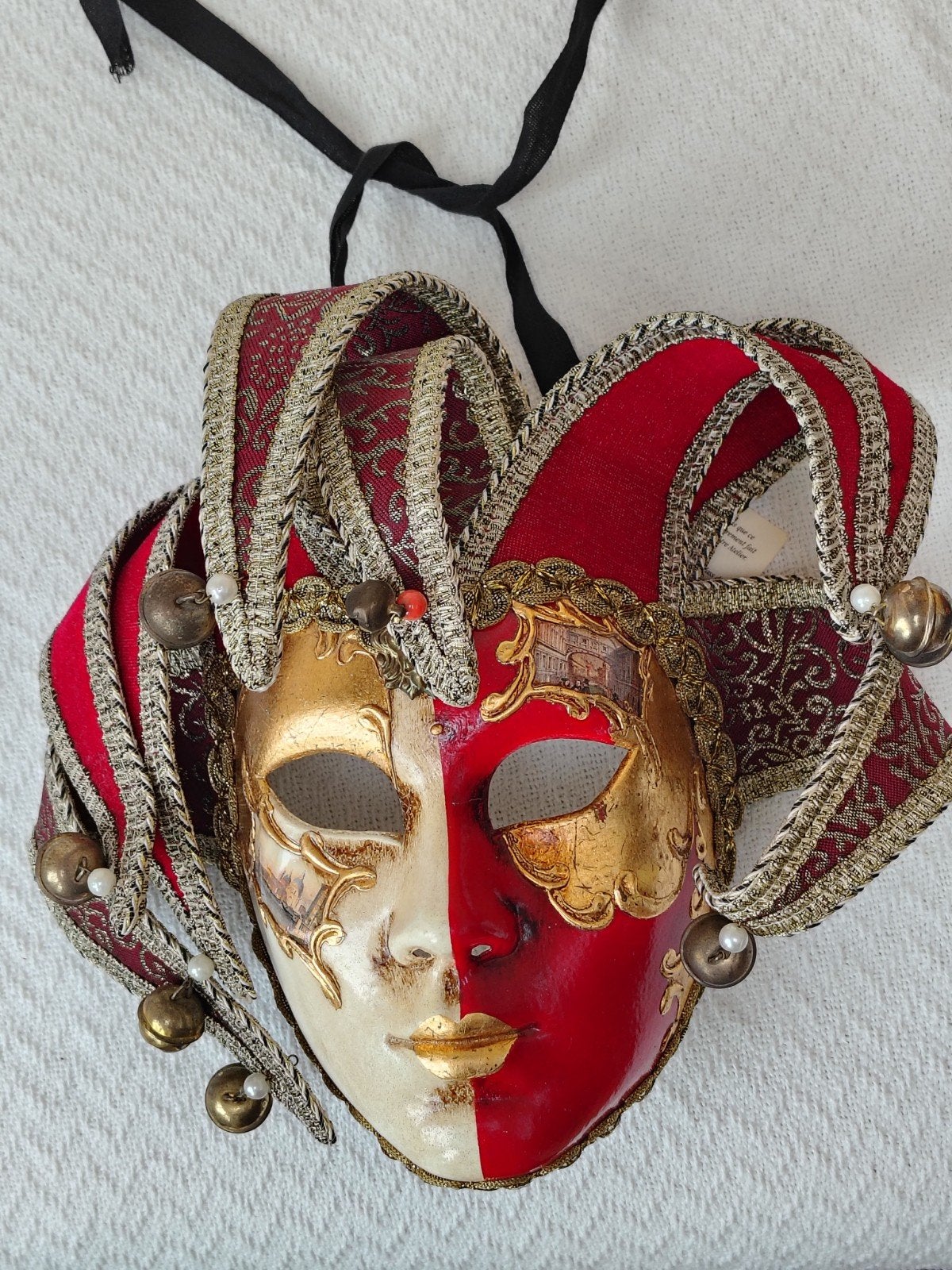Vintage Venetiaans masker - Handgemaakt., Ophalen of Verzenden