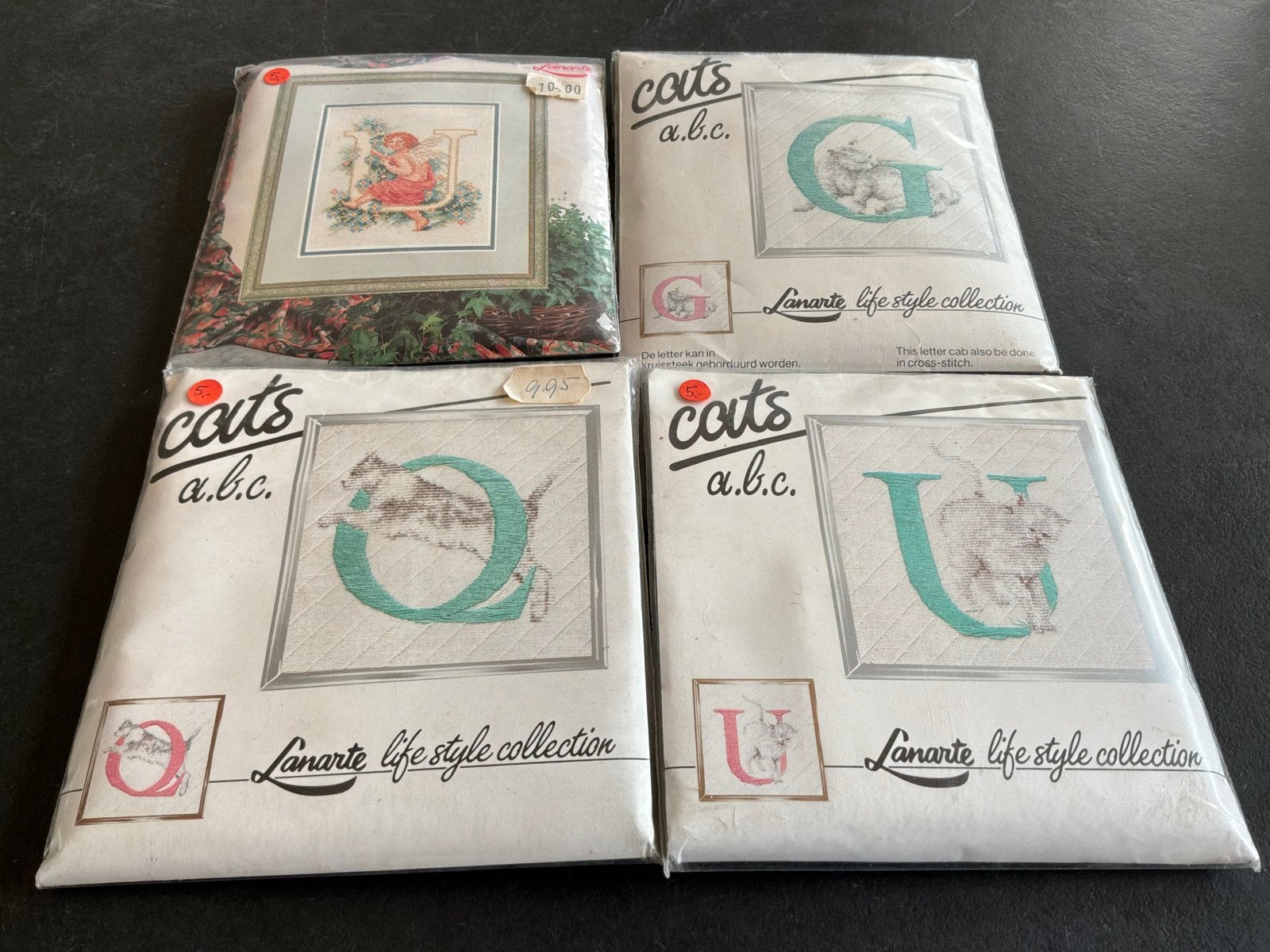 Borduurpakketten: Lanarte Cats A.B.C. en Kerstengel, Ophalen of Verzenden, Nieuw, Handborduren, Borduurpakket