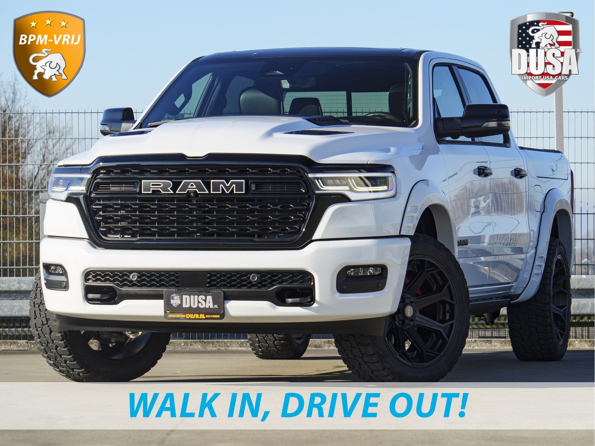 Dodge Ram | 1500 | Limited | 3.0L Twin-Turbo I6 | High Outpu, Auto's, Automaat, 2438 kg, Zwart, Leder en Stof