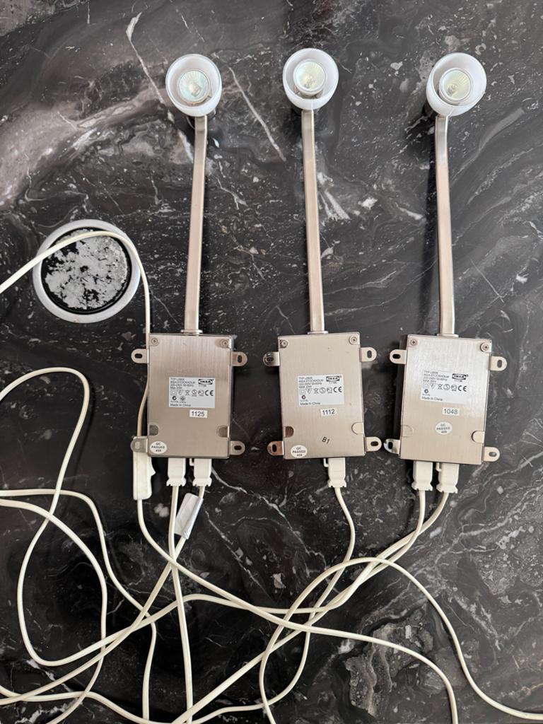 3x IKEA PAX kastverlichting - Almonds, Gebruikt, Minder dan 30 watt, Overige typen, Overige fittingen