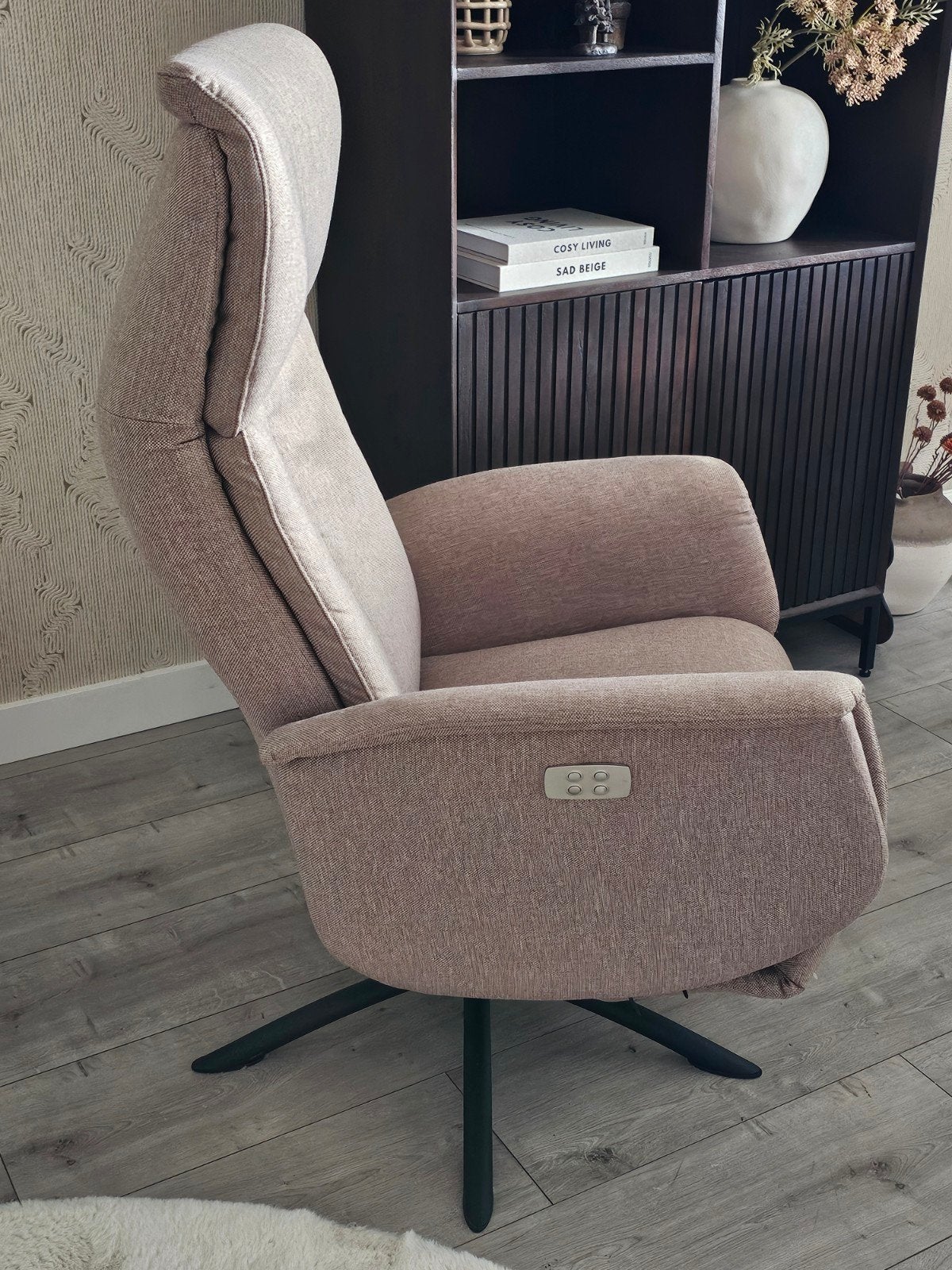 Woonexpress Relaxfauteuil Vlieland, Ophalen, Zo goed als nieuw, 75 tot 100 cm, 50 tot 75 cm
