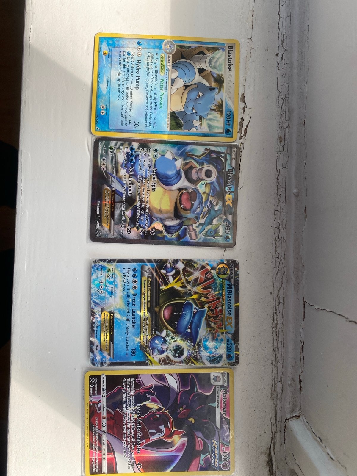 Pokémon kaarten - Blastoise, Blastoise EX, M Blastoise EX, M, Ophalen of Verzenden, Gebruikt, Meerdere kaarten, Foil