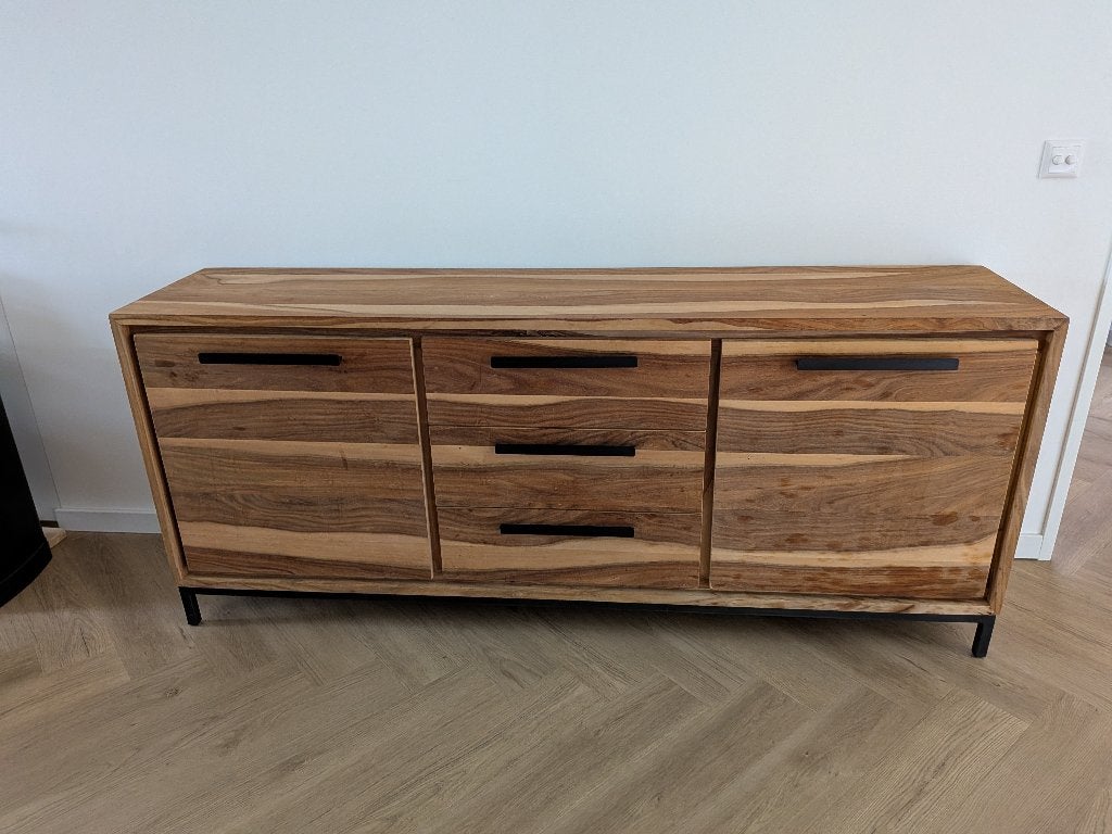 Dressoir kast eiken fineer, Ophalen, Gebruikt, Met deur(en), 150 tot 200 cm