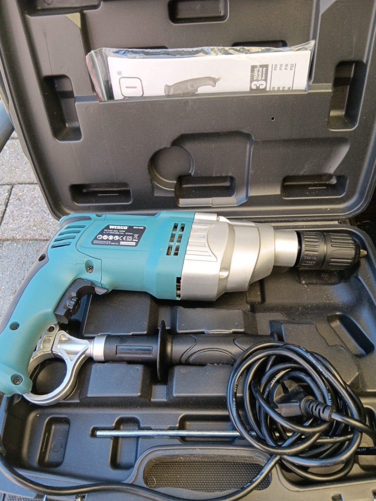 Wesco Klopboormachine WS3168K - 1050W, Doe-het-zelf en Verbouw, Gereedschap | Boormachines, Ophalen, 600 watt of meer, Boor- en/of Breekhamer