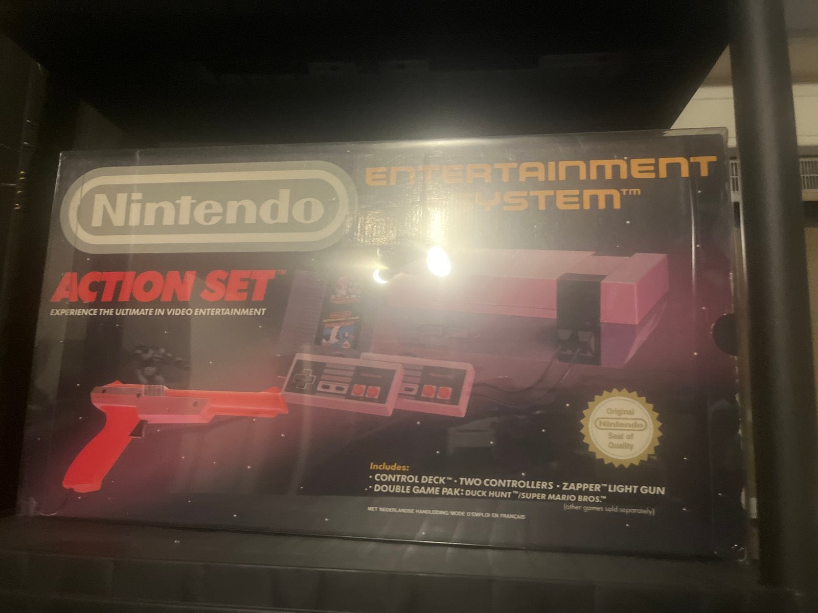 Nintendo NES Action Set - Compleet in doos, Ophalen of Verzenden, Gebruikt, Met 2 controllers, Met games