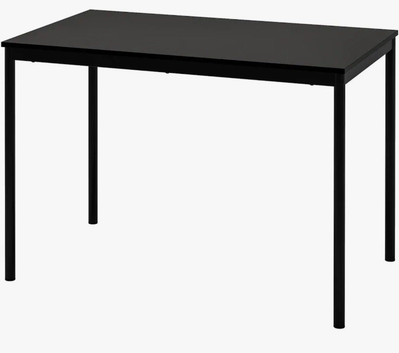 SANDSBERG Eettafel zwart, 110x67 cm, Ophalen, 100 tot 150 cm, Tot twee personen, 50 tot 100 cm