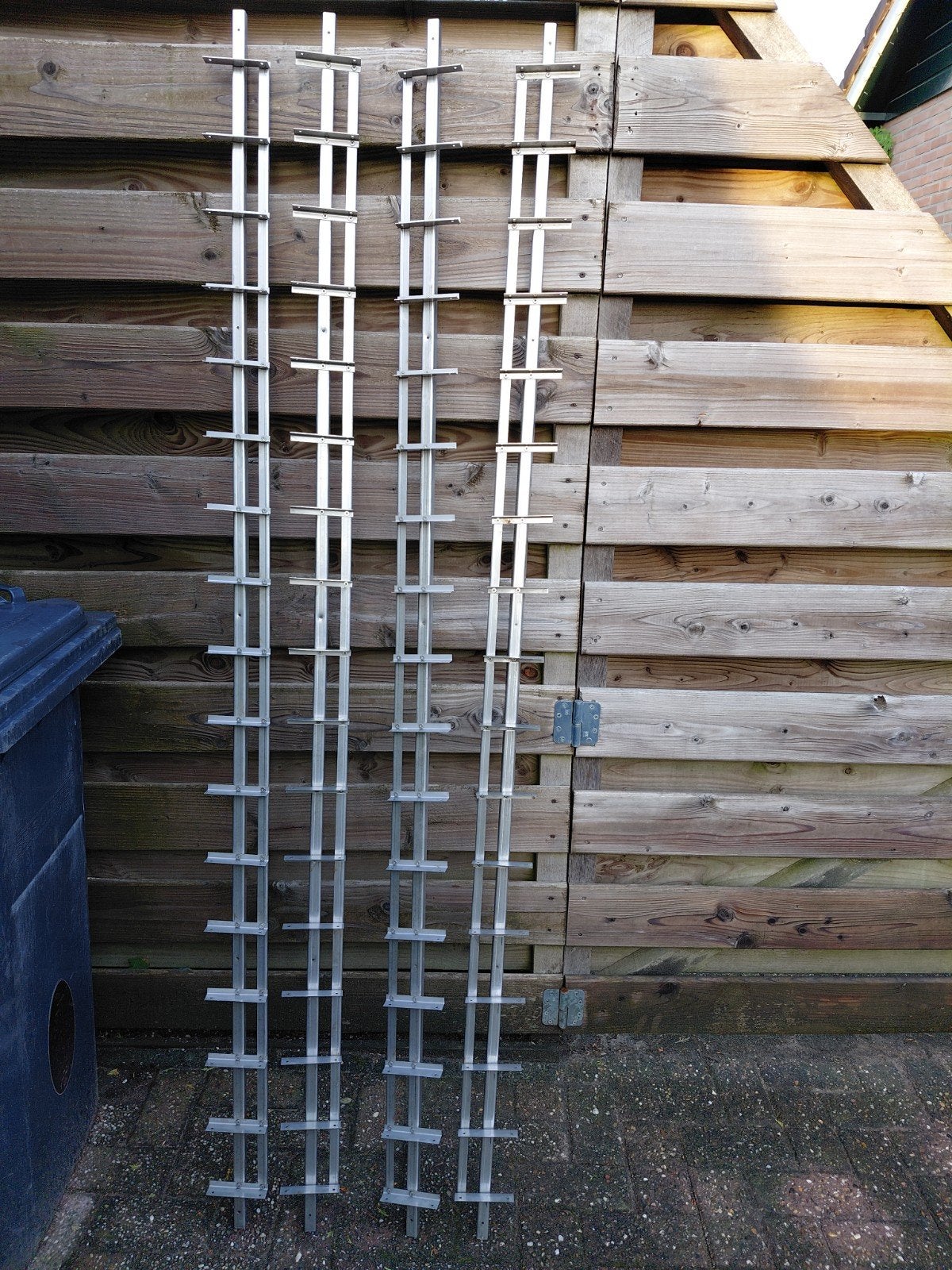 r v s lamellen shutters 165 cm, Tuin en Terras, Overkappingen, Ophalen, Zo goed als nieuw