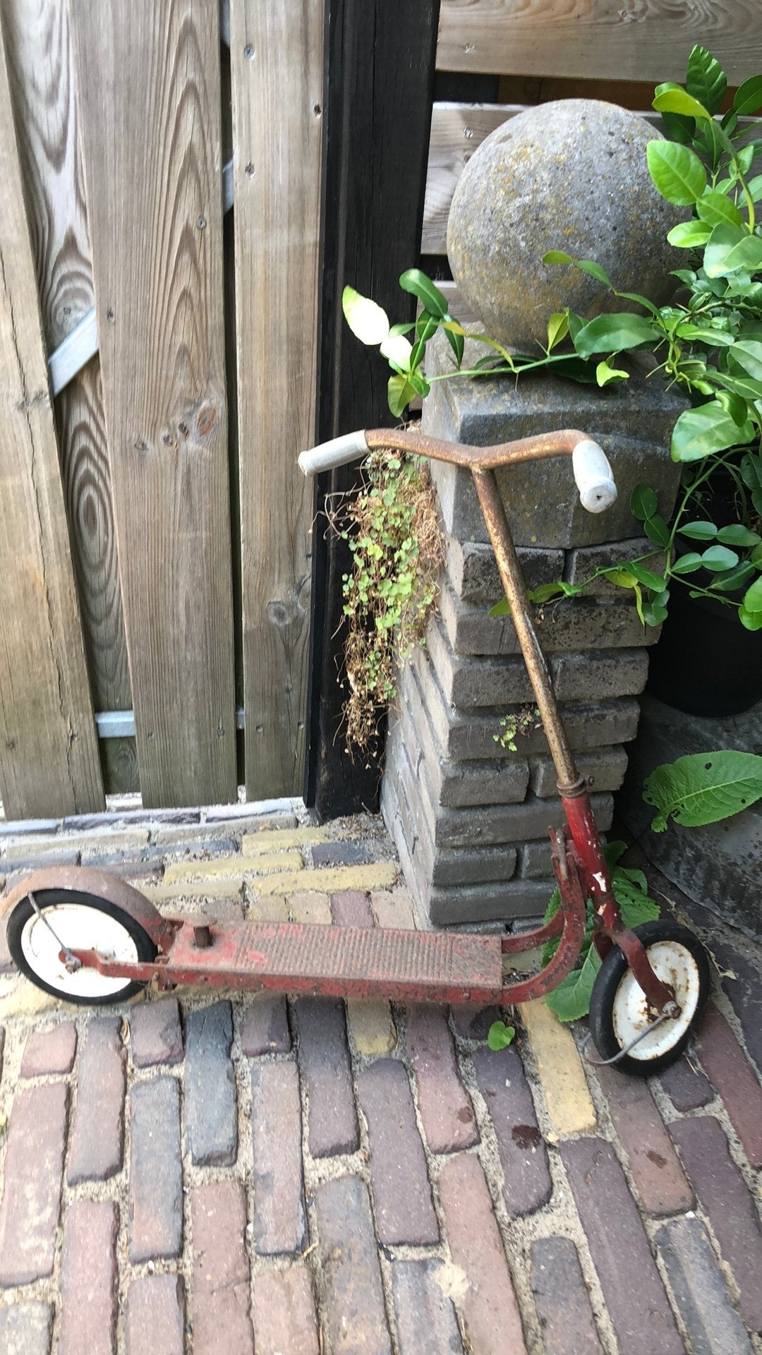 Oud vintage brocante step, Ophalen