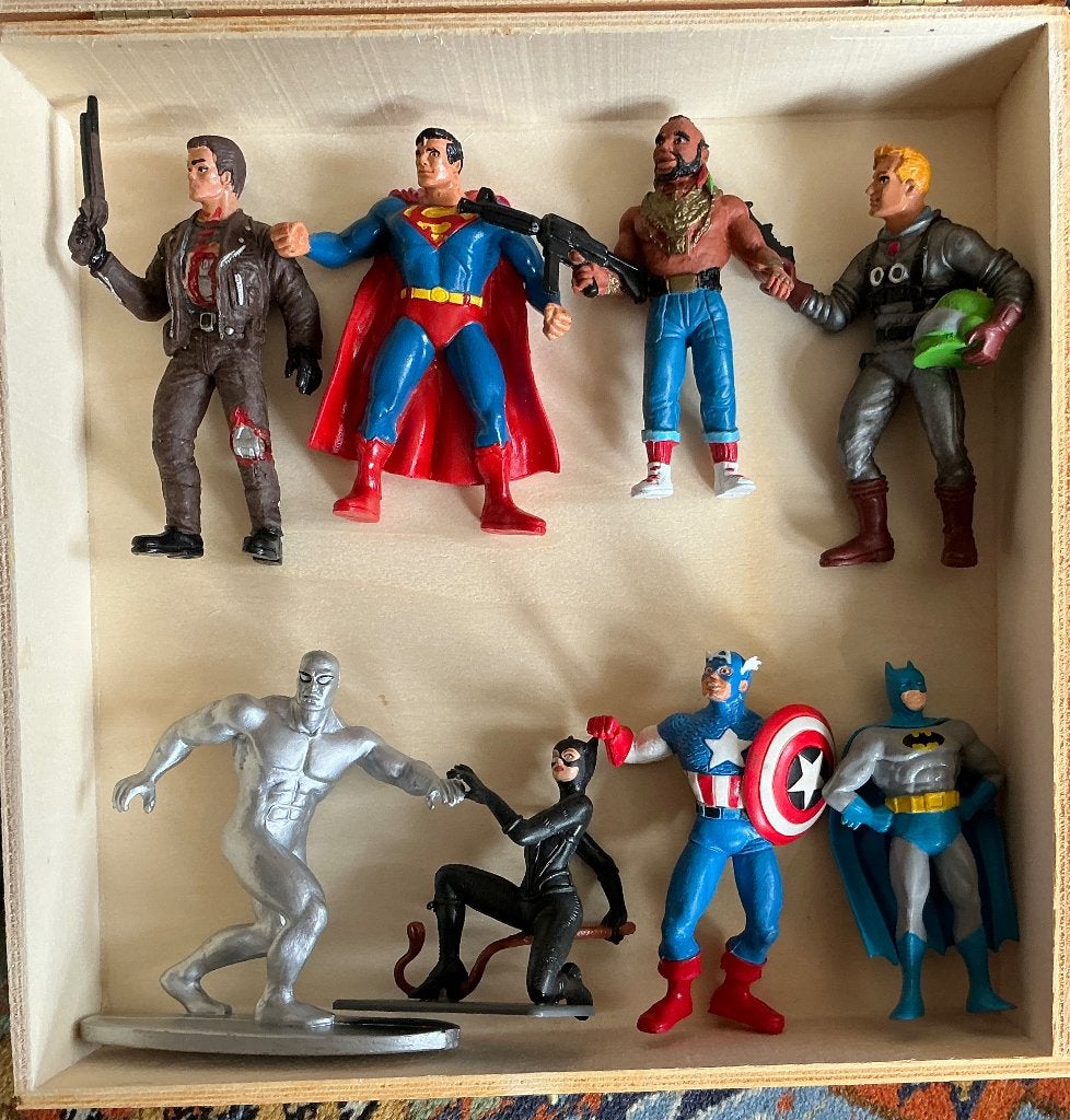 8 Vintage Superhelden Actiefiguren Collectie, Verzamelen, Poppetjes en Figuurtjes, Ophalen of Verzenden, Zo goed als nieuw