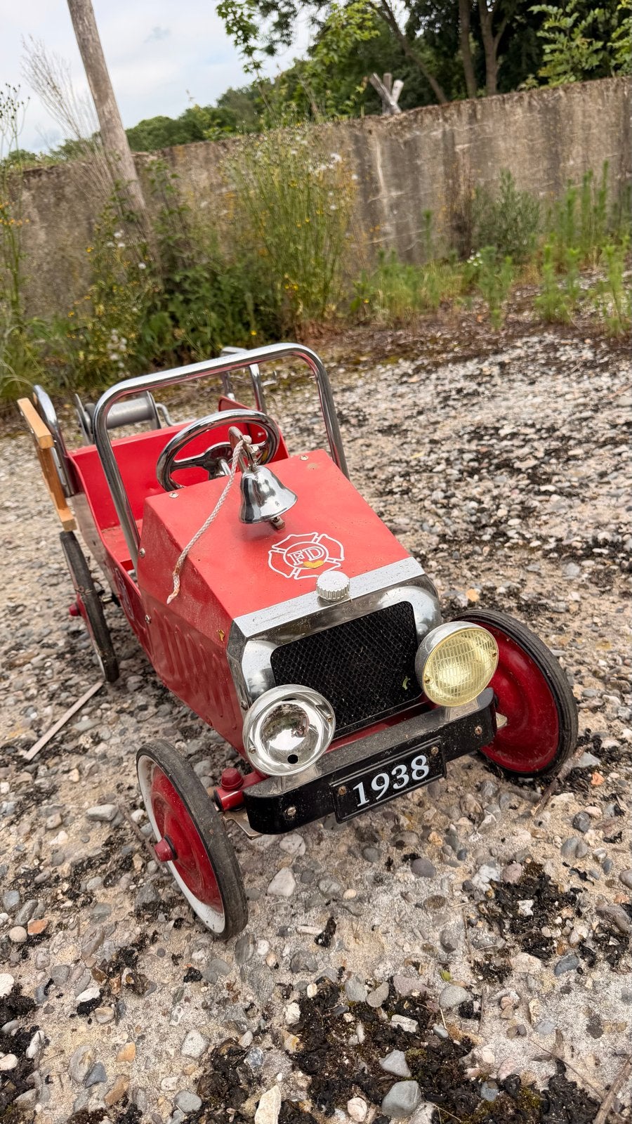 Vintage Brandweer Trapauto - Marquant 1938, Ophalen, Gebruikt, Overige merken