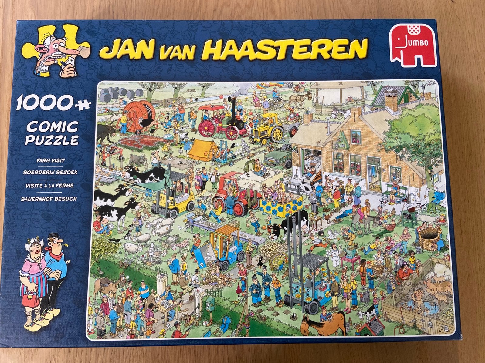 Puzzel Jan van Haasteren 1000 stukjes, Boerderij bezoek, Ophalen of Verzenden, 500 t/m 1500 stukjes, Zo goed als nieuw